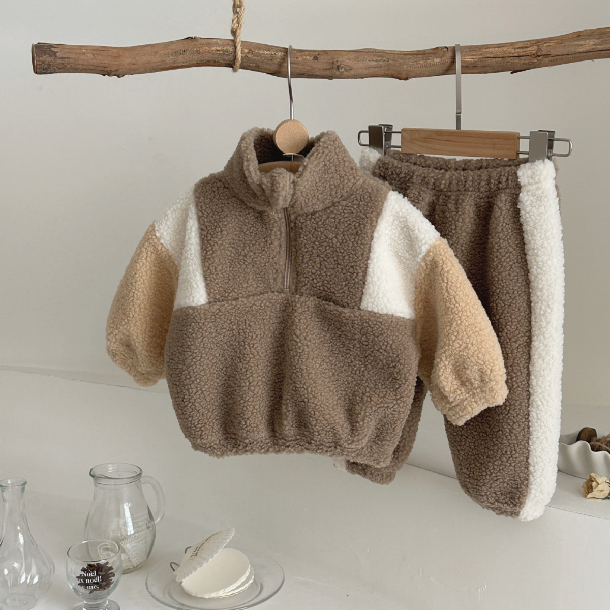 Conjunto Lana de Cordero Bebé - Cremallera Media 🐾 - Imagen 5