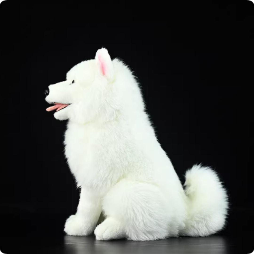 Peluche Samoyed Realista - Juguete Suave para Perros - Imagen 5