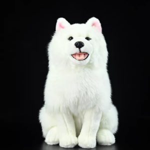 Peluche Samoyed Realista - Juguete Suave para Perros