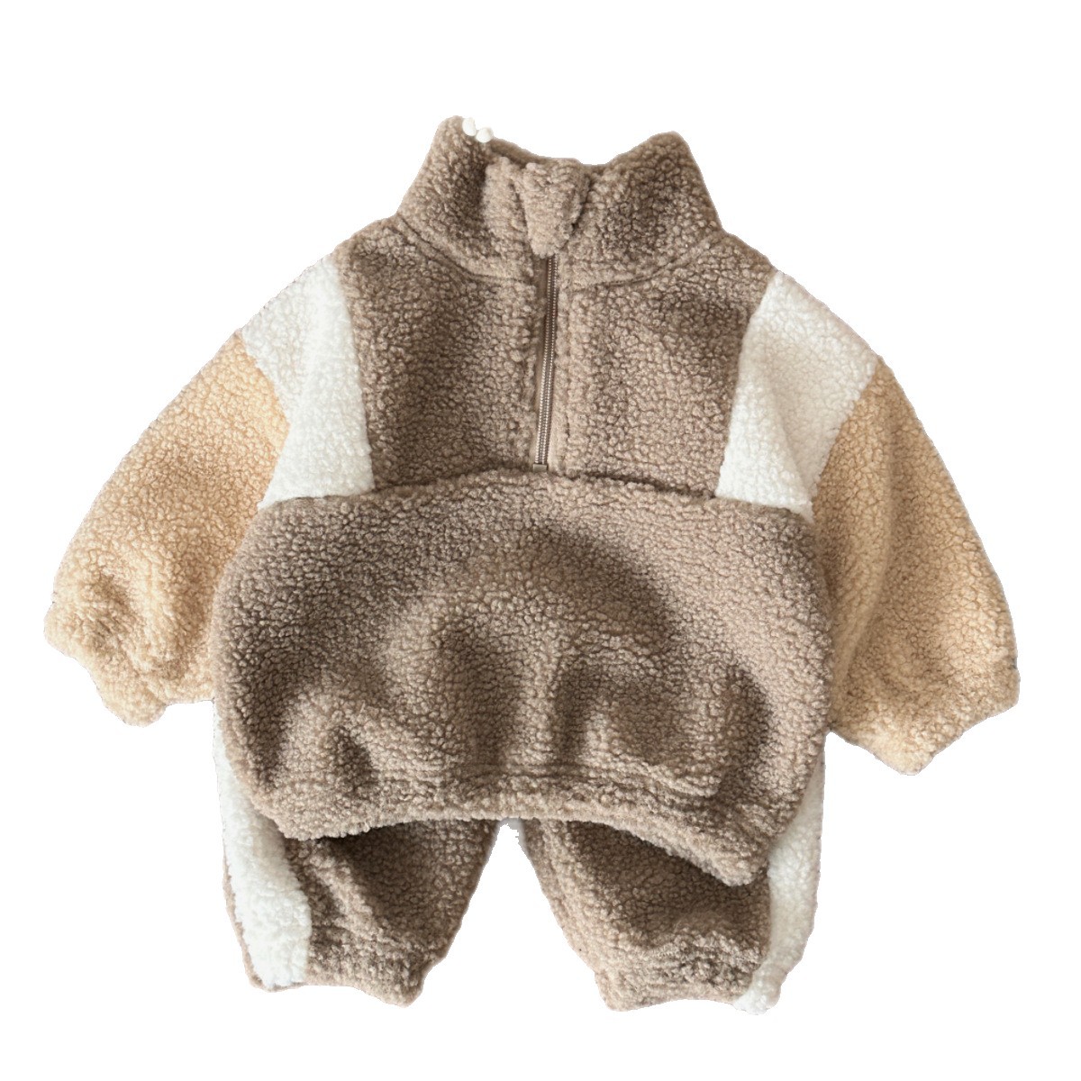 Conjunto Lana de Cordero Bebé - Cremallera Media 🐾 - Imagen 4