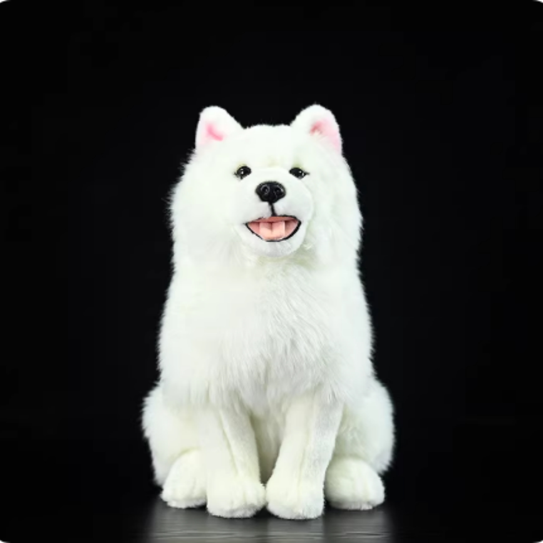 Peluche Samoyed Realista - Juguete Suave para Perros - Imagen 3