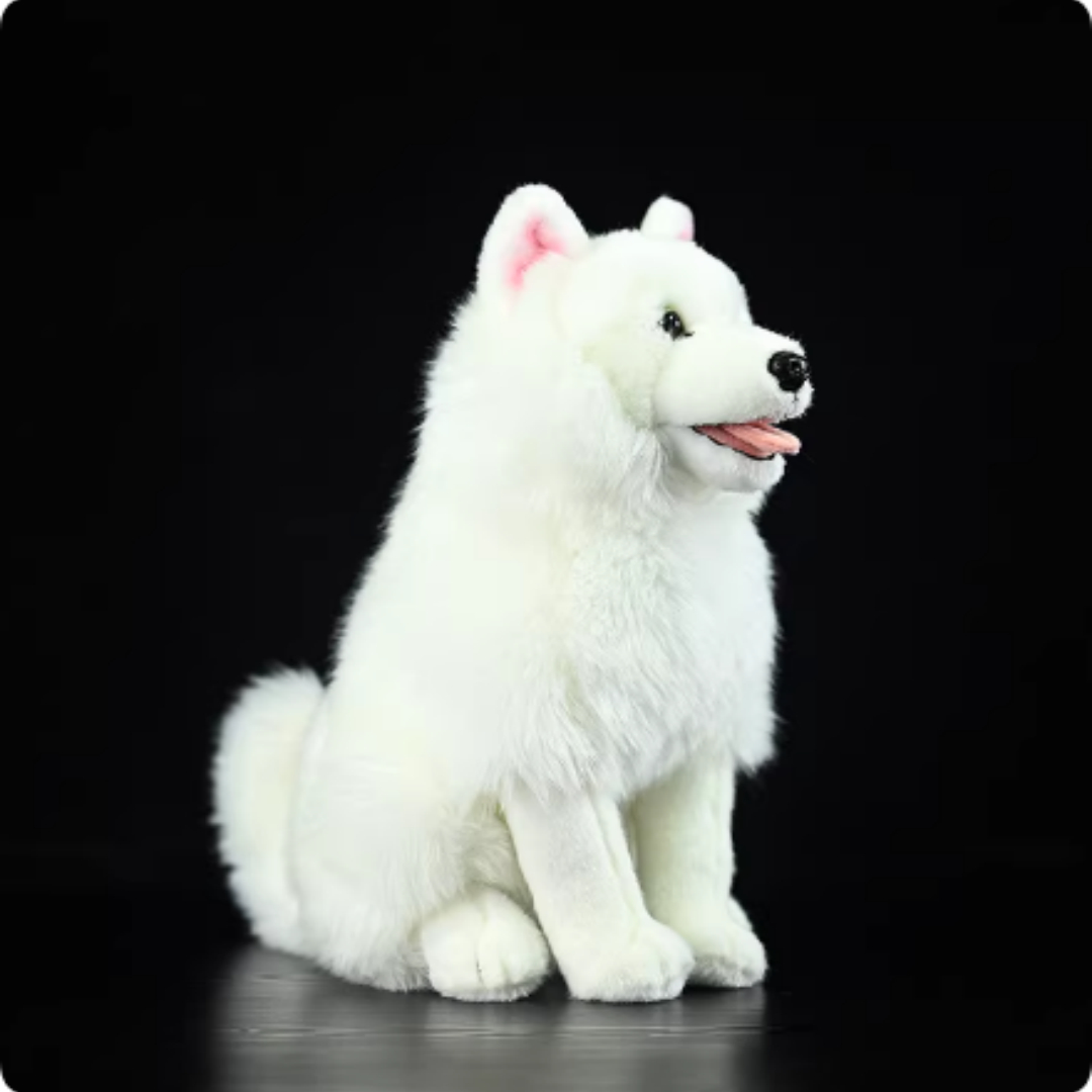 Peluche Samoyed Realista - Juguete Suave para Perros - Imagen 2