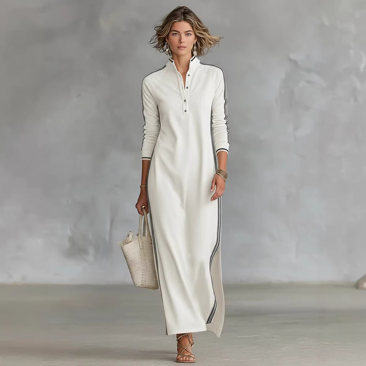 Vestido Sudadera Minimalista Blanco para Mascotas