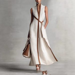 Vestido Casual sin Mangas para Perros - Colores Contraste