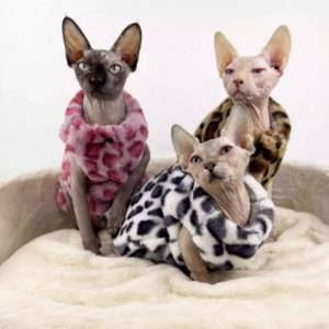 Abrigo Leopardo Felpa para Gatos - Chaleco Estampado 🐱