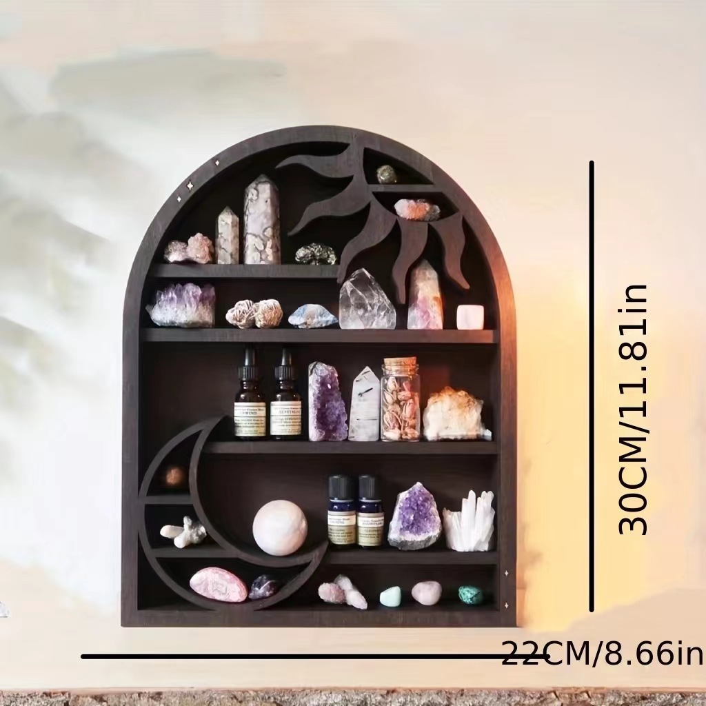 Estantería Gato Luna Cristal - Madera Natural 🐾 - Imagen 2