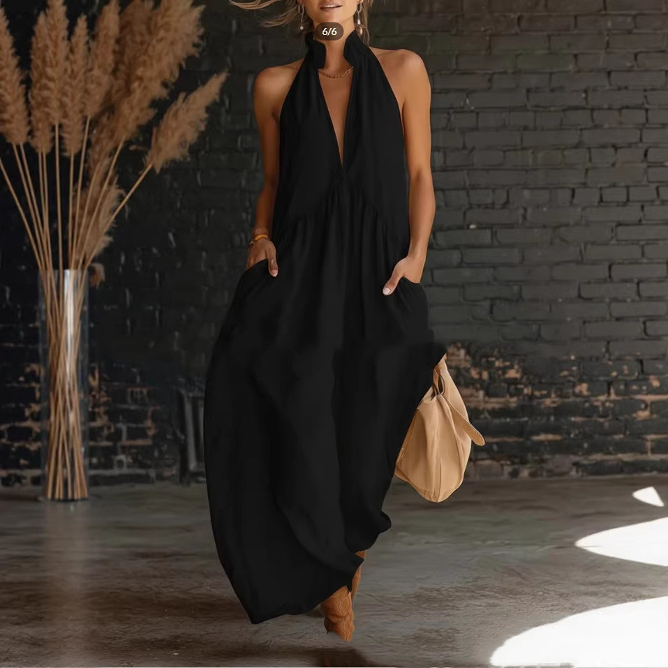 Vestido Elegante Cuello Mao Algodón-Lino para Mascotas - Imagen 2