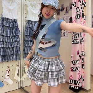 Camiseta Gato Cartoon Volantes - Estilo Americano