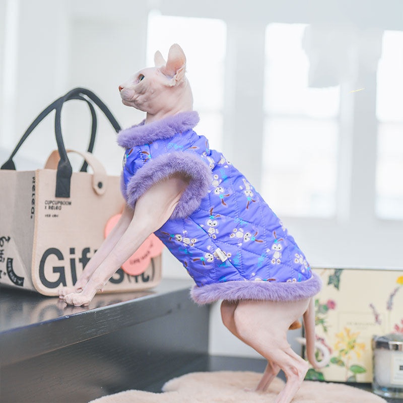 Chaleco Primavera Sin Pelaje para Gatos Sphinx y Devon Rex